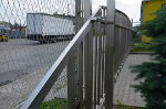 A stainless steel gate